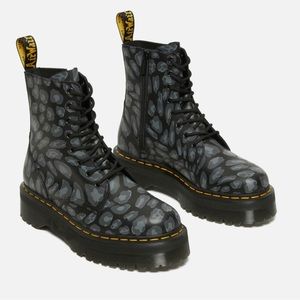 Dr. Martens Jadon Leopard Print Platform Boots